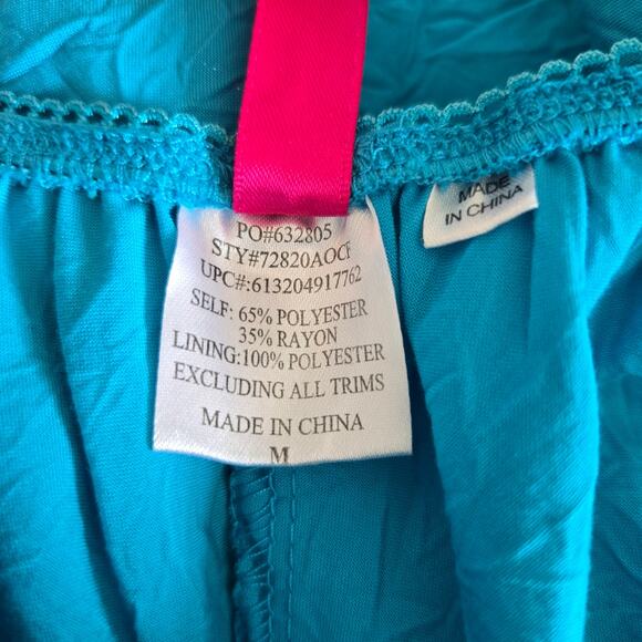 Vintage Y2K Floral Embroidered Peasant Blouse Blue Puff Fairy Women Medium - Picture 9 of 10